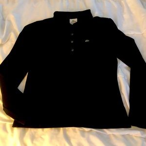 WOMENS Lacoste black long sleeve top